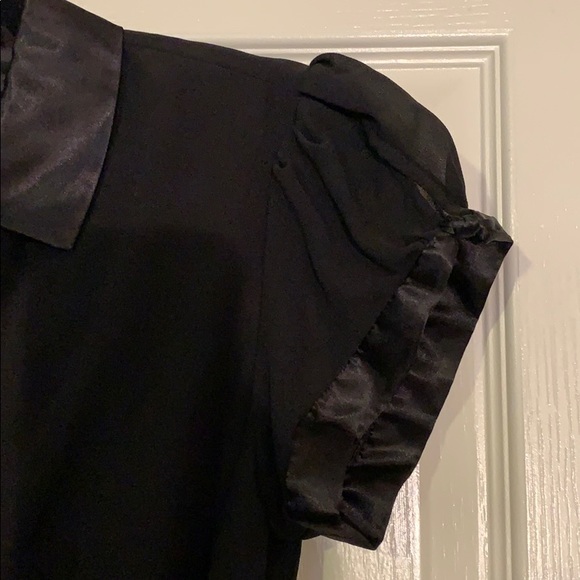 Vintage Black Chiffon and Satin Formal Dress - Picture 3 of 7